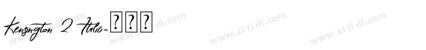 Kensington 2 Italic字体转换
